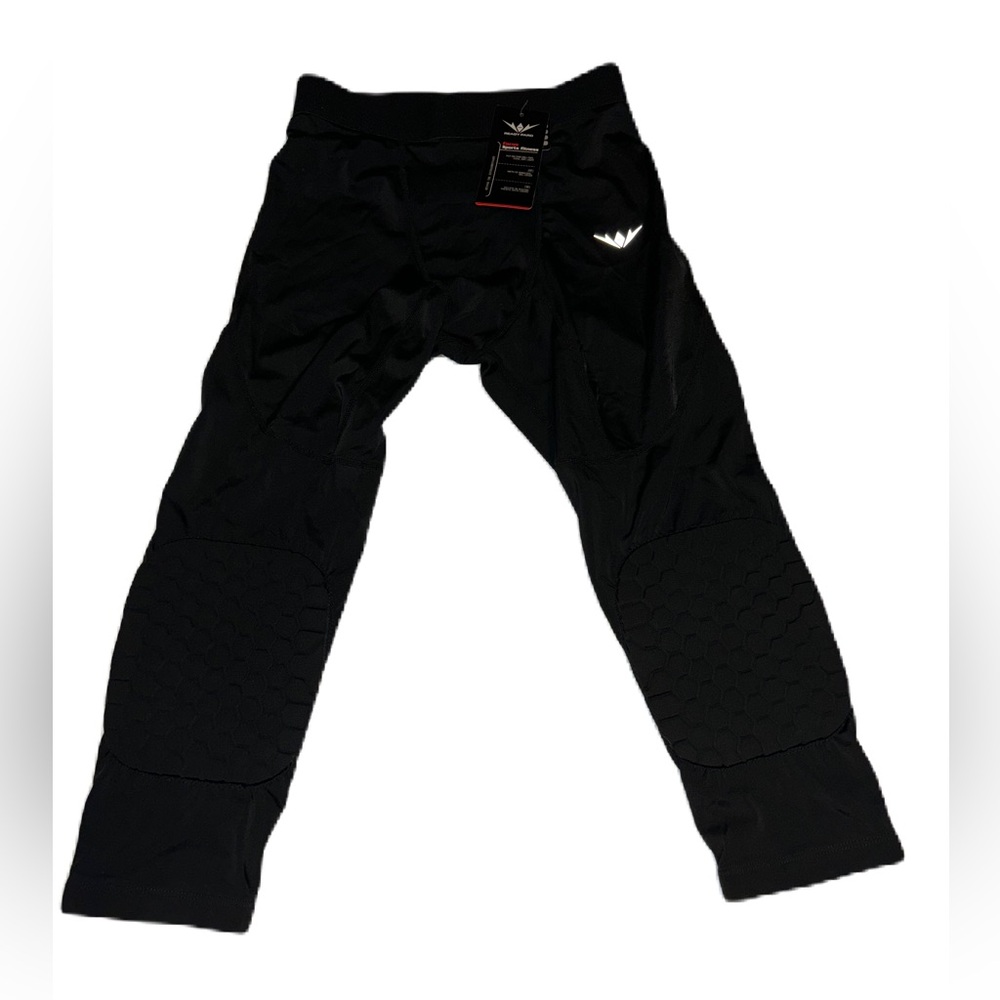 READY PARD Honeycomb Compression Pants with Knee Pads Basketball